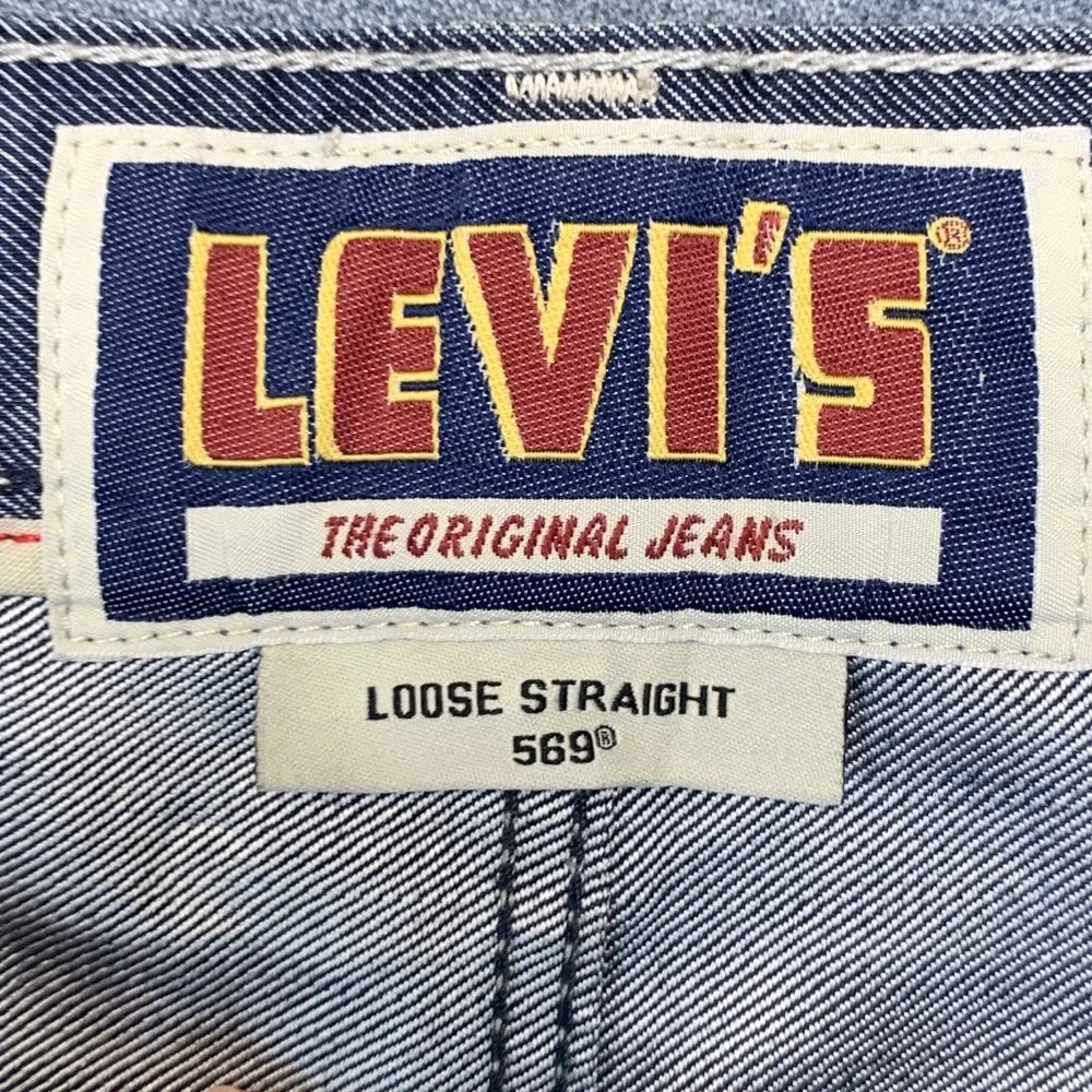 Vintage Levi's 569 The Original Jeans Mens 42x32 Blue Cotton Loose Straight Leg